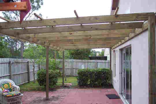 Custom garden arbor and gate project, first view