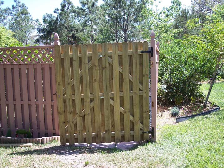 Custom fence project by Kimber Landscapes, alternate view
